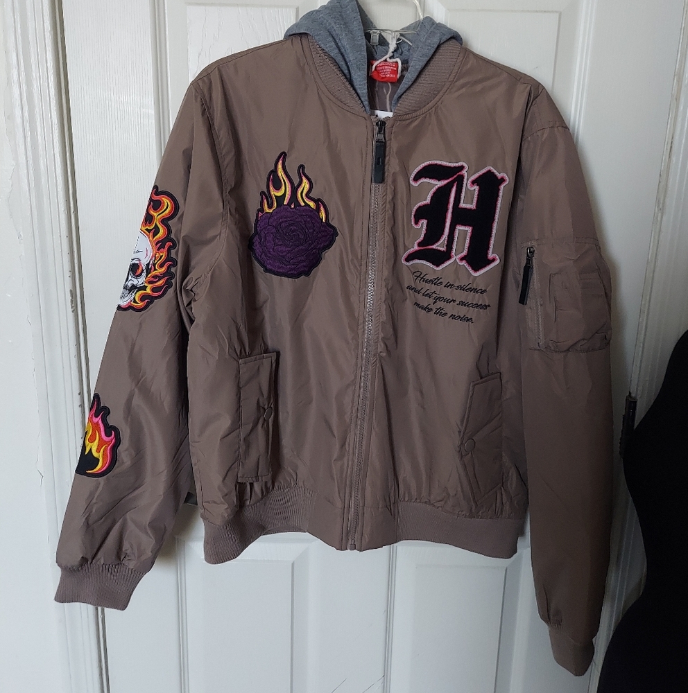 Ring of Fire Hooded Patched Flight Jacket SzM